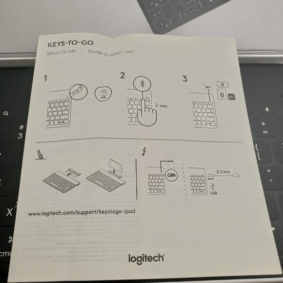 LOGITECH KEYS-TO-GO BLUETOOTH CORDLESS KEYBOARD FOR "I" PRODUCTS - Picture 9 of 10